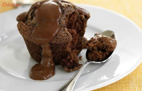 шоколадный, кекс, кофе