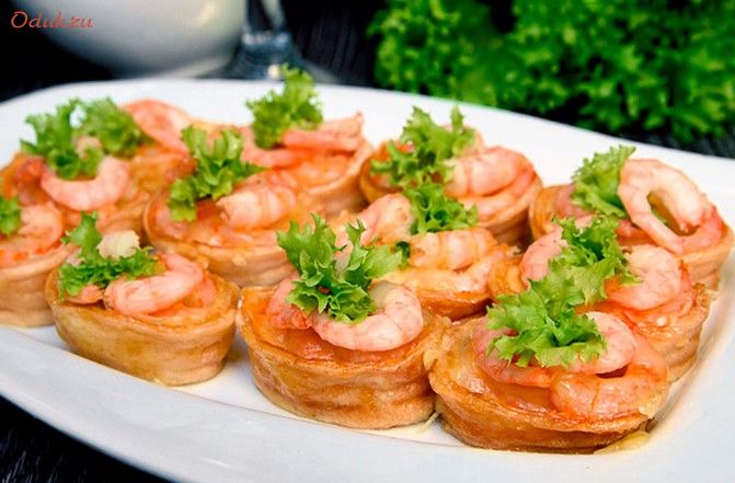 сырные, тарталетки, креветками сырные, тарталетки, креветками