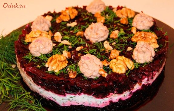 закусочный, торт, свеклы