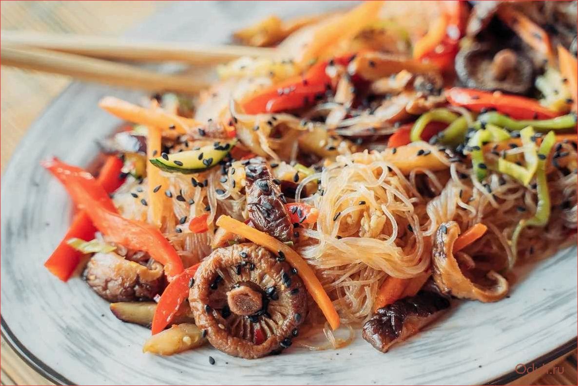 (приготовьте, вкуснейшую, фунчозу, грибами, овощами) Приготовьте вкуснейшую Фунчозу с грибами и овощами по-корейски и порадуйте себя и своих близких