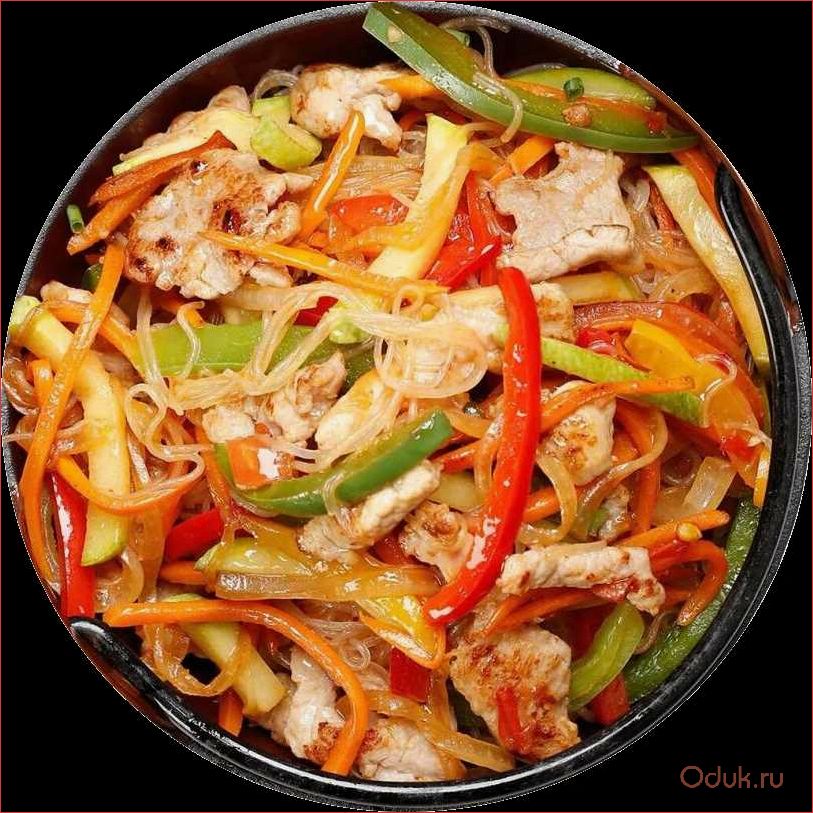 Рецепт приготовления ароматного блюда — вкусная фунчоза с сочной индейкой и свежими овощами  