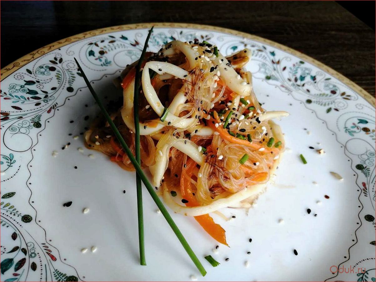 (вкуснейший, рецепт, фунчозы, нежными, кальмарами) Вкуснейший рецепт фунчозы с нежными кальмарами, свежими овощами и ароматными специями