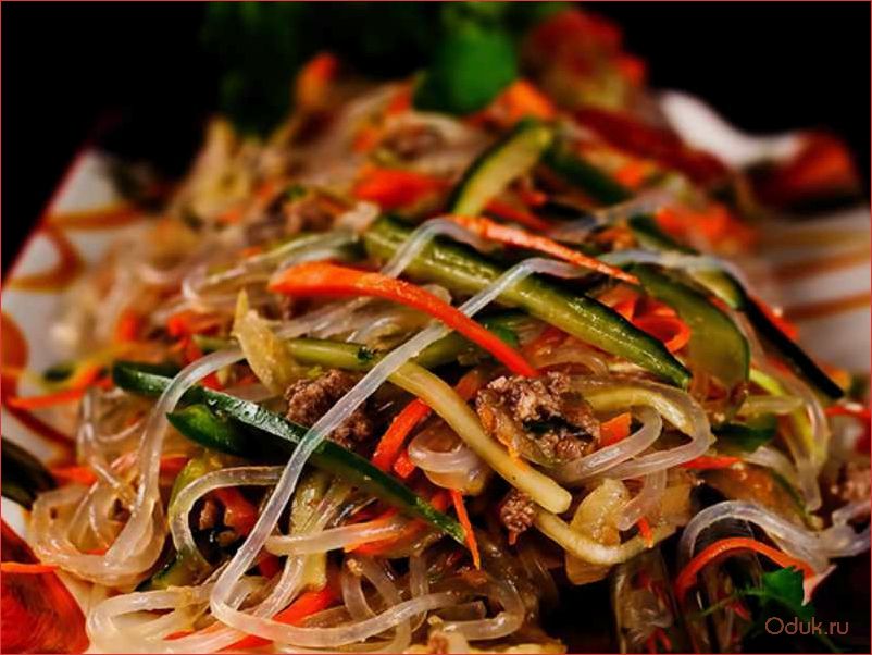 Фунчоза с овощами и мясом по-корейски — лучший рецепт приготовления фунчозы с говядиной и овощами в корейском стиле