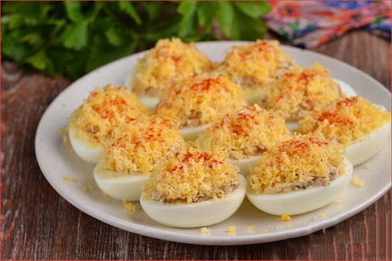 Удивительно вкусные и питательные яйца, фаршированные изысканными рыбными консервами 