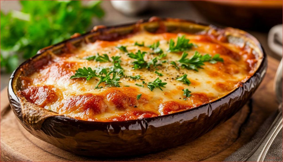 Запеченные баклажаны с сыром и чесноком в духовке просто и вкусно