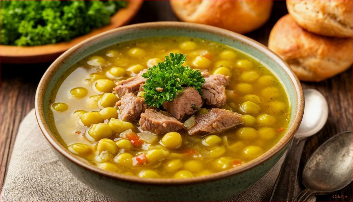 Классический гороховый суп с курицей простой рецепт для уютного ужина