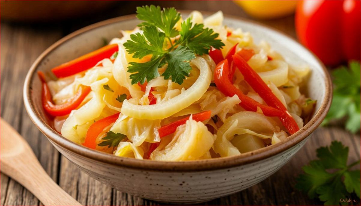 Рецепт простого салата из капусты с уксусом и маслом для здоровья и вкуса