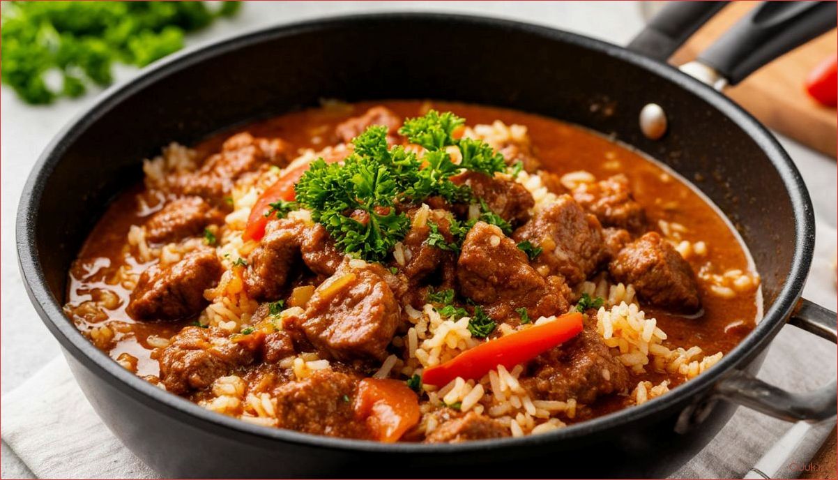 (приготовить, мясной, подливкой, сковороде, быстро) Как приготовить рис с мясной подливкой на сковороде быстро и вкусно